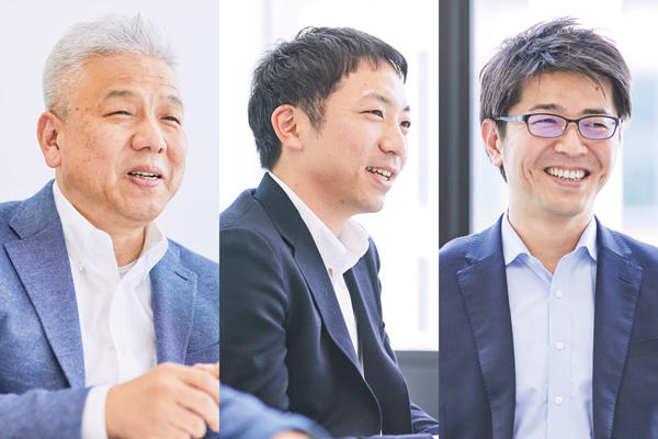 プロジェクトの主要メンバーである井上善規、藤咲賢一、小山隆志（写真左から）